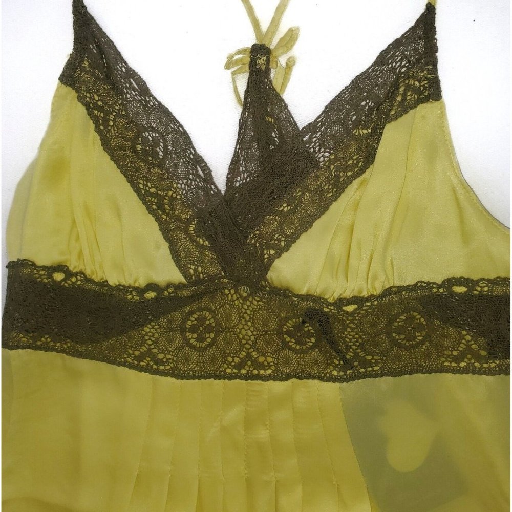 TWINSET Simona Barbieri Spaghetti Strap Street Wear Yellow Tank Top Lingerie XS